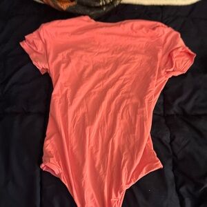 Pink short sleeve bodysuit
